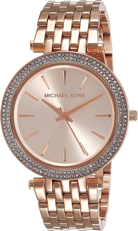 Michael Kors Parker Analog White Dial Gold Band Women's Stain